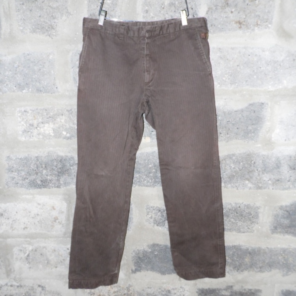 CROSBY HALLEN & COBB mens pants 100% cotton brown